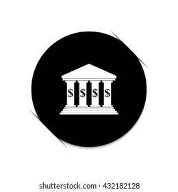 bank  - black vector icon