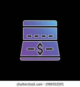 Bank blue gradient vector icon