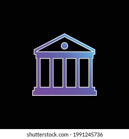 Bank-blauer Farbverlauf-Vektorsymbol