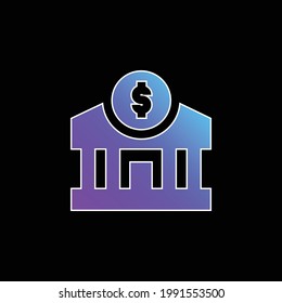 Bank-blauer Farbverlauf-Vektorsymbol