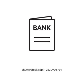 Bank Book icon vector design illustration.