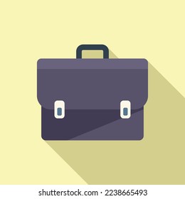 Bank briefcase icon flat vector. Finance service. Digital money