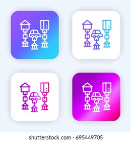 Bank bright purple and blue gradient app icon