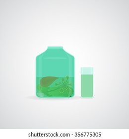 Bank with brine from cucumbers. The cure for a hangover.