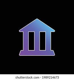 Bank Building blue gradient vector icon