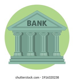 Clipart de edificio de banco, ilustración de vector