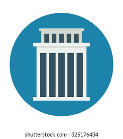 
Bank Building Colored Vector Illustration
