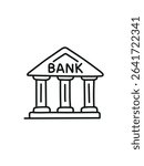 Bank building in doodle style