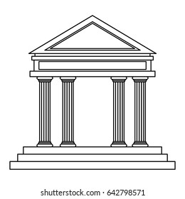 bank building facade financial investment outline