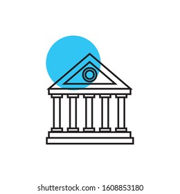 bank building facade isolated icon vector illustration design