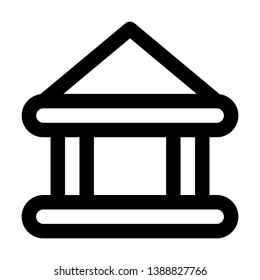 Bank building finance icon for web mobile app and presentation