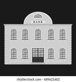 Bank, bank building. Flat design, vector illustration, vector.
