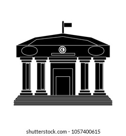 Bank building icon