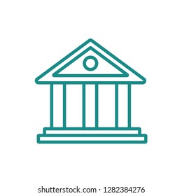 Bank building icon