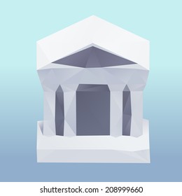 Bank building icon