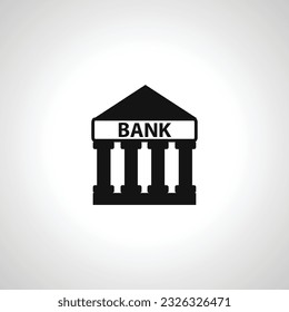 Bank building icon. Bank building icon