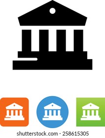 Bank building icon
