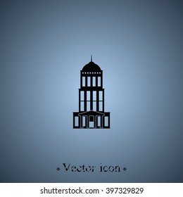 Bank building icon.