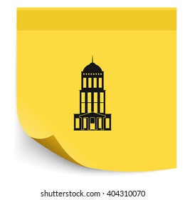 Bank building icon.