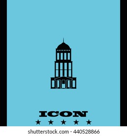 Bank building icon.