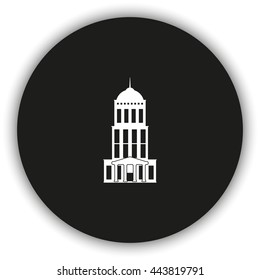Bank building icon.