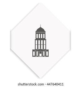 Bank building icon.