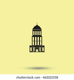 Bank building icon.
