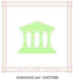 Bank building icon