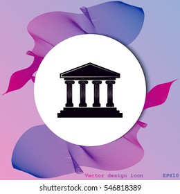 Bank building icon