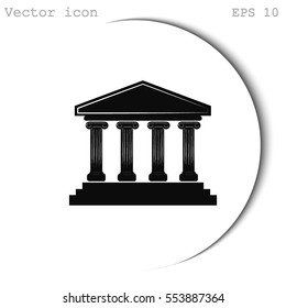 Bank building icon