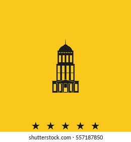 Bank building icon.