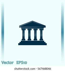 Bank building icon