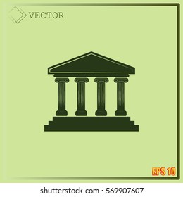 Bank building icon