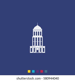Bank building icon.