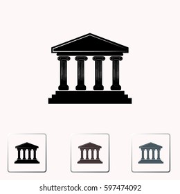 Bank building icon