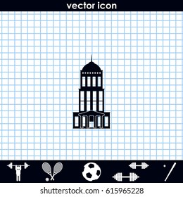 Bank building icon.