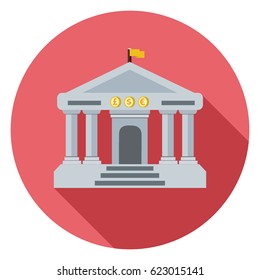 Bank building icon