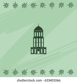 Bank building icon.