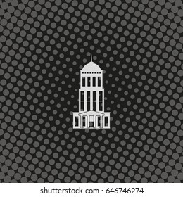 Bank building icon.