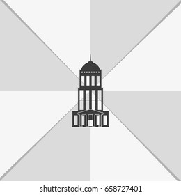 Bank building icon.