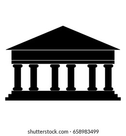 Bank building icon .