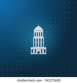 Bank building icon.
