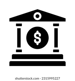 Bank building icon color editable