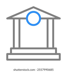 Bank building icon. Concept of finance, investment, and banking.