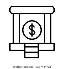 Bank Building icon design for personal commercial use
