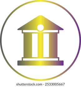 Bank Building icon design for personal commercial use