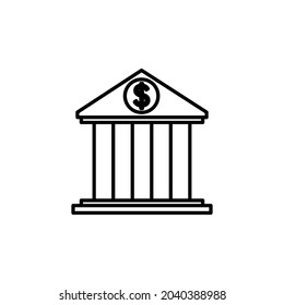 Bank building, bank icon design vector illustration, Bank icon design template, Money box icon. Piggy or coin bank icon.