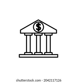 Bank building, bank icon design vector illustration, Bank icon design template, Money box icon. Piggy or coin bank icon.