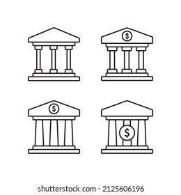 Bank Building Icon Design Vector Template Illustration