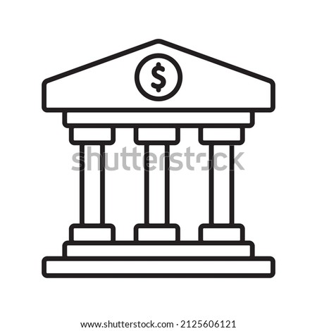 Bank Building Icon Design Vector Template Illustration
